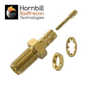 SMA Female Straight Bulkhead Rear Mount Crimp Type for RG58, RG142, LMR195 Cable